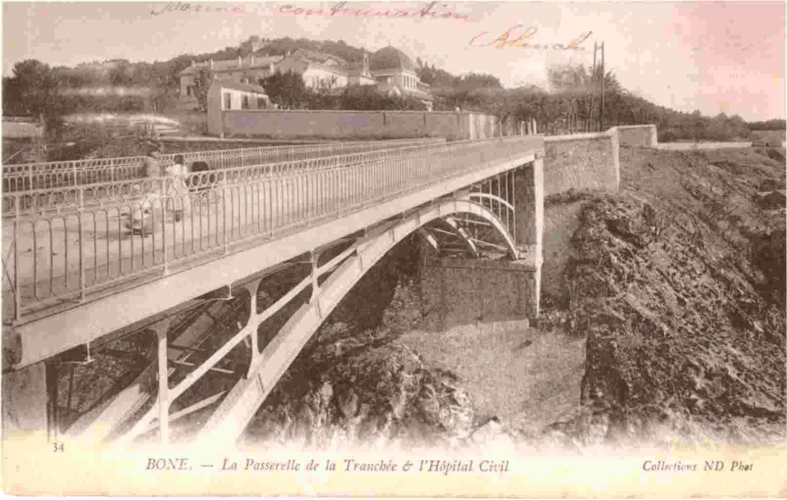 La passerelle de la tranche et l'hpital